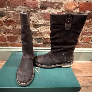 Clarks Dark Brown Suede Boots